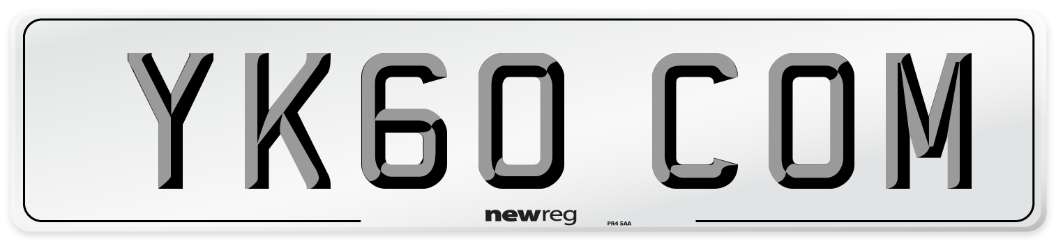 YK60 COM Number Plate from New Reg